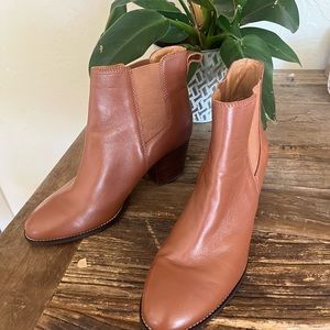 J. Crew Factory brown leather boots